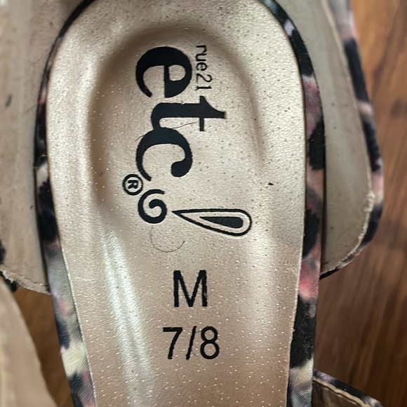 Rue21 Pink Leopard Strap Heels - Picture 7 of 7